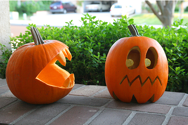 Pac-Man and Ghost pumpkins